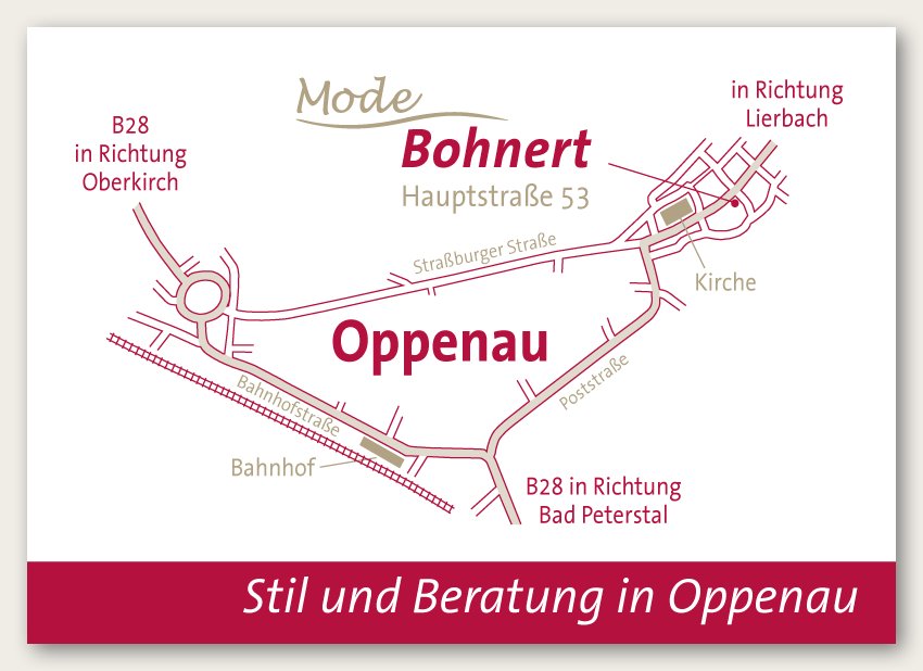 Mode Bohnert Oppenau - Anfahrtsplan
